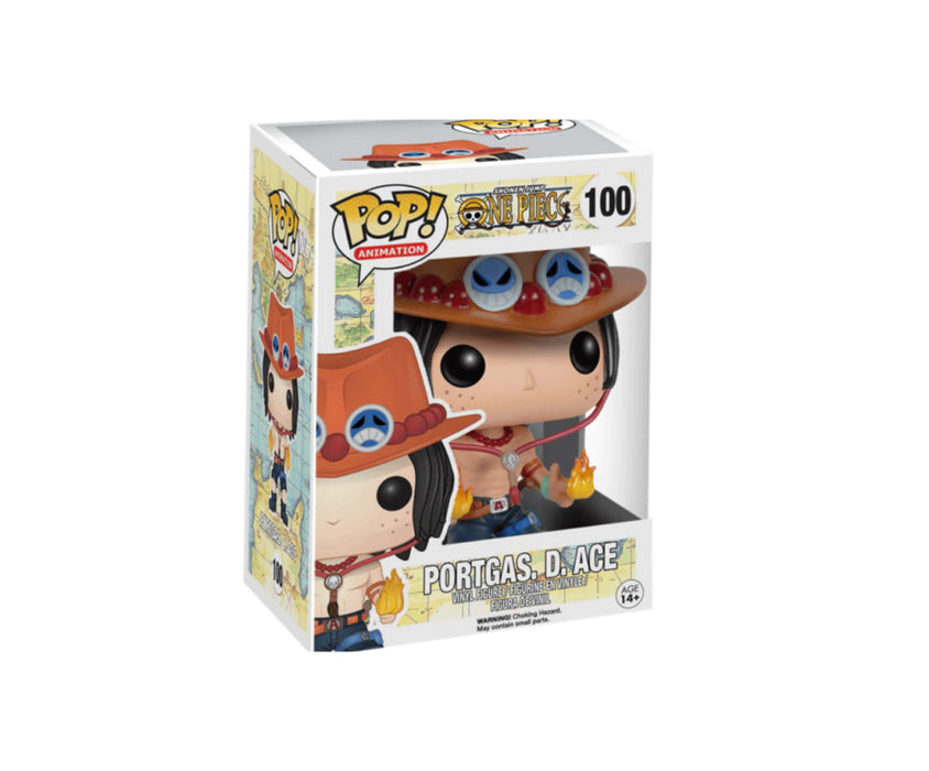 Pop - Animation One Piece Portgas. D. Ace # 100 - Exclusive Collectible Figure