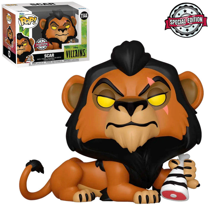 Funko Pop - Exclusive Disney Villains Scar # 1144 - Specialty Series - Limited Edition Collectible