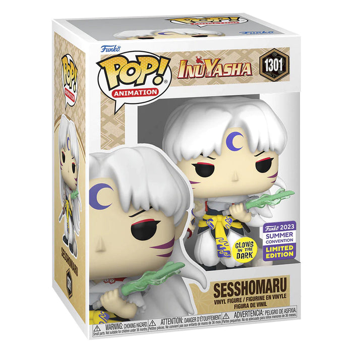 Funko Pop Inuyasha Sesshomaru Gitd Sdcc 2023 Limited Edition # 1301 - Exclusive Collectible Figure - Anime Fans' Delight!