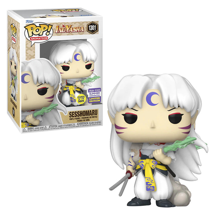 Funko Pop Inuyasha Sesshomaru Gitd Sdcc 2023 Limited Edition # 1301 - Exclusive Collectible Figure - Anime Fans' Delight!