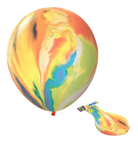 Funny Color Piñata Globo Marbled Design Balloon 24''