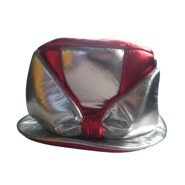 Galera Metalizada Con Moño River Plate Red & White Metallic Colors Top Hat Unisex Carnival Accessory Fun Themed (One Size Fits All)