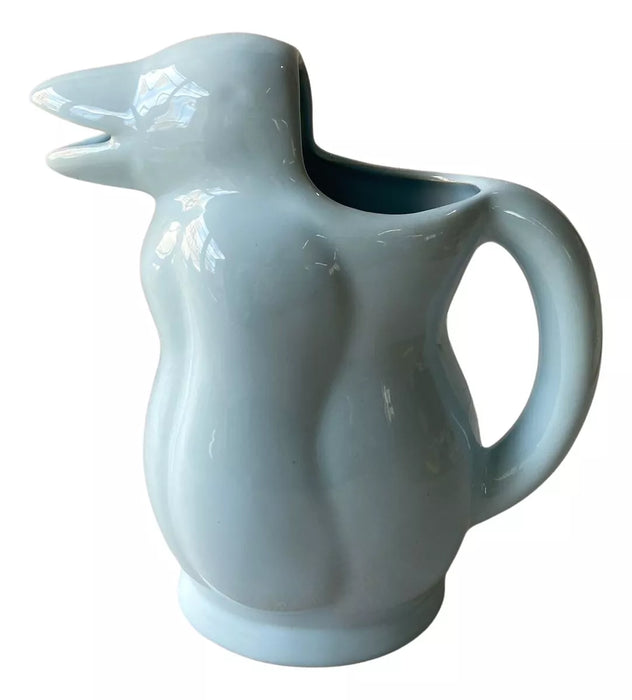 Genérico Jarra Pinguino De Ceramica Celeste - Colores Pasteles 1 Lt - Charming Penguin Ceramic Pitcher - Adorable Pastel Colors
