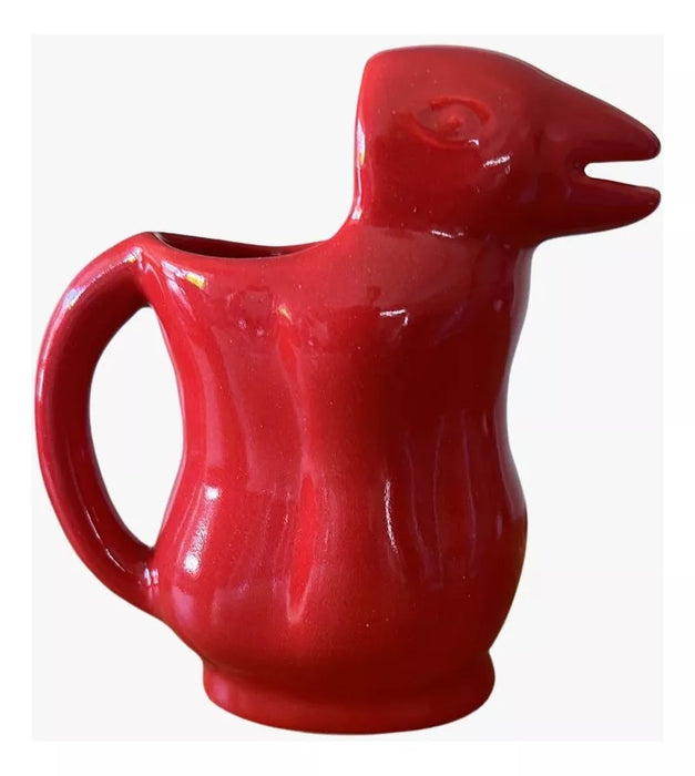 Genius Penguin Ceramic Pitcher - Charming Pastel Red - 1 Liter Capacity