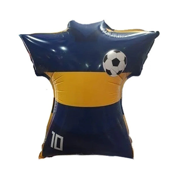 Globo Metalizado Boca Juniors Metallic Balloon Argentinian Soccer Team Shirt Balloon for Helium or Air, 62 cm x 48 cm / 24" x 18.9"