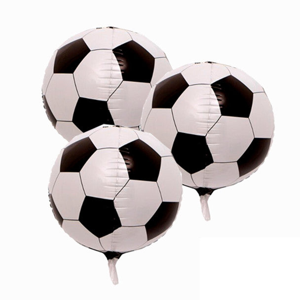 Globo Pelota 10-Piece Football Soccer Balloons Metallic Mylar Balloon Decoration for Birthday Party World Cup Party, 46 cm / 18.1" (pack of 10)
