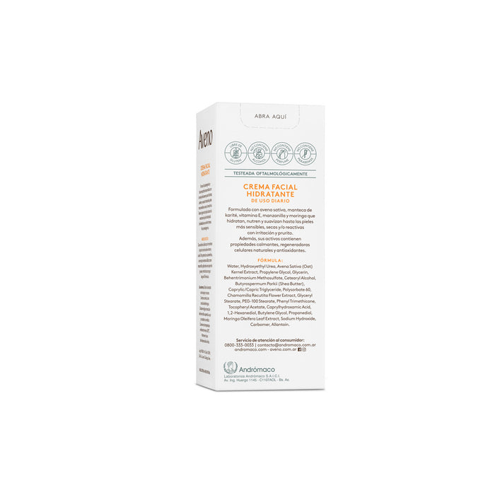 Aveno | Gluten-Free Hydrating Face Cream for Sensitive and Dry Skin - Skin Care Solution | 50 g / 1.76 fl oz