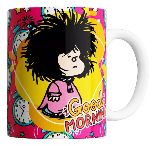 Good Morning Ceramic Mug - Unique Mafalda Coffee Cup