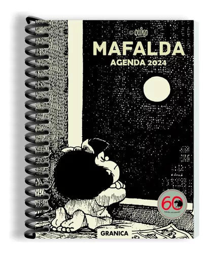 Granica Mafalda 2024 Daily Planner - Spiral Hardcover