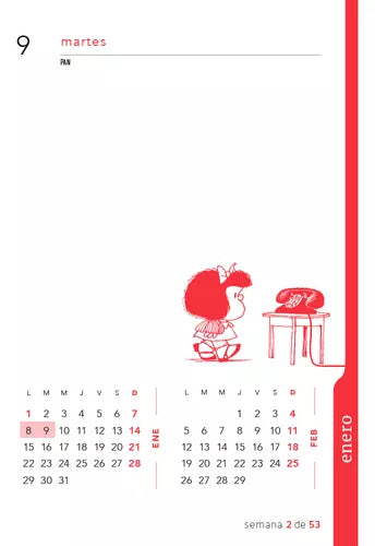 Granica Mafalda 2024 Daily Planner - Spiral Hardcover — Latinafy