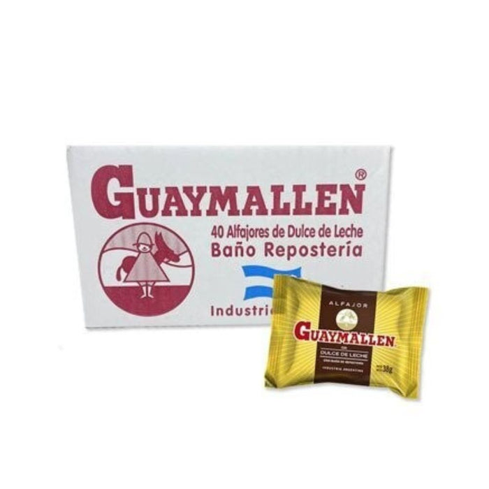 Guaymallen Alfajor Chocolate with Dulce de Leche, 38 g / 1.3 oz (Box of 40)