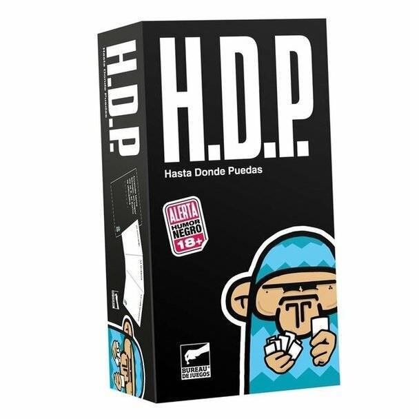 H.D.P Hasta Donde Puedas Humor Board Game with Cards Ideal for Parties by Buró (Spanish)