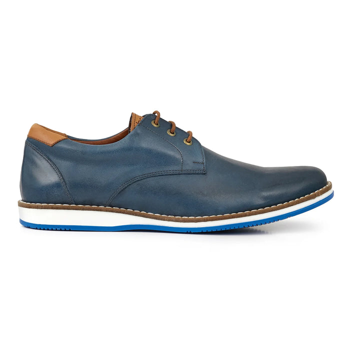 Briganti | Men's Blue Leather Shoe - 100% Leather, Ultra Lightweight, Stylish Comfort for Every Step
