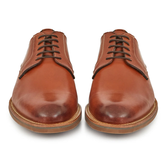 Briganti | Melville Brown Leather Shoe - Puro Comfort, 100% Leather for Men