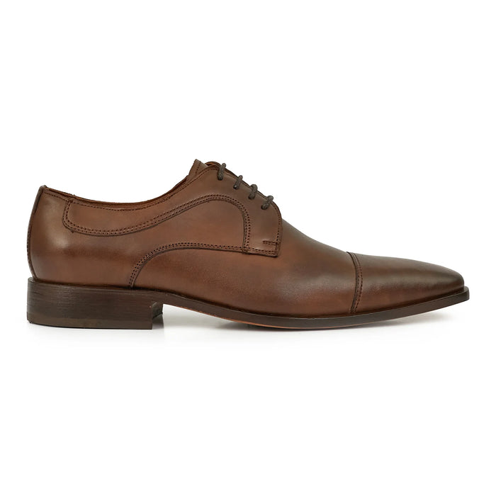Briganti | Men's Brown Praga Shoe - 100% Leather, Suela Base for Classic Style