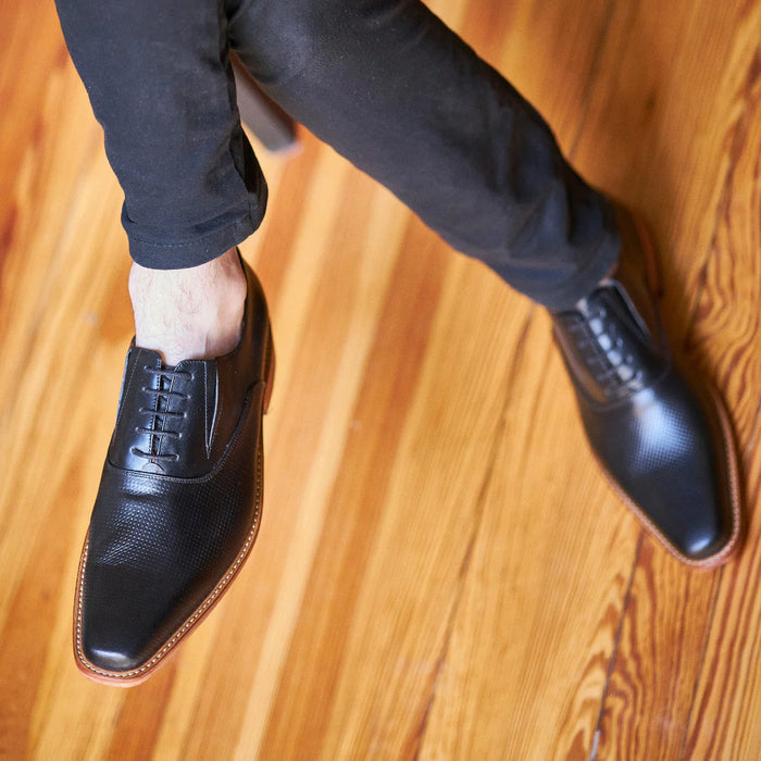 Briganti | Men's Genuine Leather Asturias Black Shoe - 100% Leather Craftsmanship, Stylish Comfort