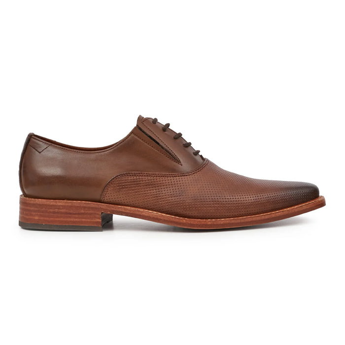 Briganti | Men's Brown Leather Shoe - 100% Leather, Elastic Fit, Stylish Comfort for Every Occasion
