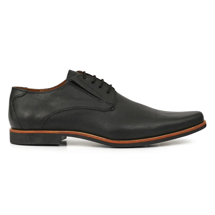 Briganti | Men's Black Berwin Shoe - 100% Leather, Elastic Fit, Stylish Comfort for Every Occasion