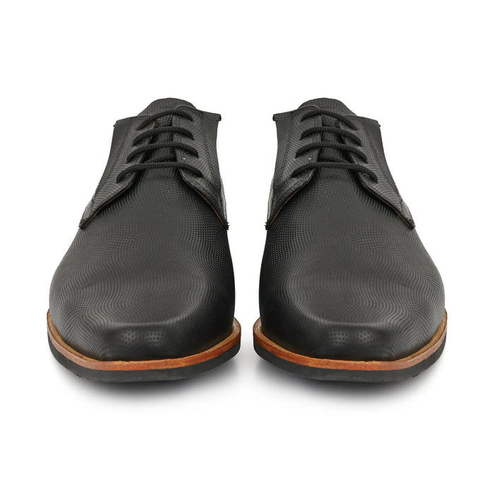 Briganti | Men's Black Berwin Shoe - 100% Leather, Elastic Fit, Stylish Comfort for Every Occasion