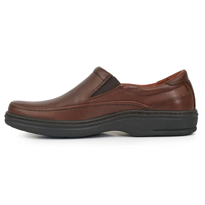 Briganti | Men's Brown Chase Shoe - 100% Leather, Elastic Fit, Stylish Comfort for Every Occasion