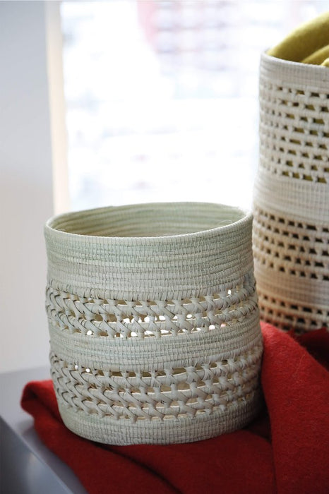 Matriarca Handcrafted Stitched and Mixed Technique Cylinder - All Pieces Woven Using Ancient Methods