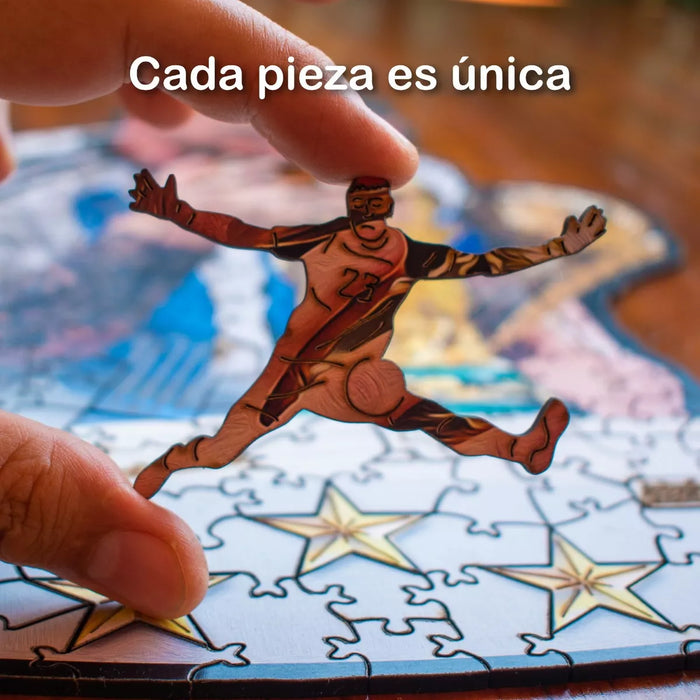 Handcrafted Wooden Argentina Champion Puzzle with MDF Pieces