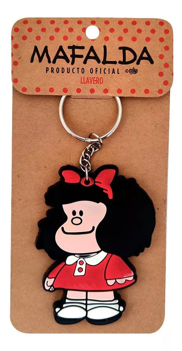 High-Quality Rubber Mafalda Keychain - Fun Character Collection