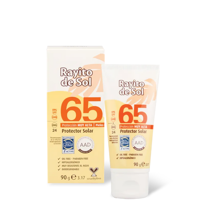 Rayito de Sol | High Protection SPF 65 Sunscreen - Achieve Super Hydrated Skin - Ultimate Organic Defense | 90 g / 3.17 fl oz