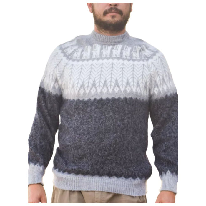 Humahuaca Sweater: Authentic Northern Knit Buzos for Unisex | Jujuy Inspired Tejido Patterns (Dark Gray)