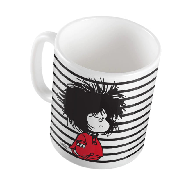 Imanías - Taza Mafalda Dormida - Premium Ceramic Mug with Vitrifiable Decal - Long-lasting Print, Heat-resistant