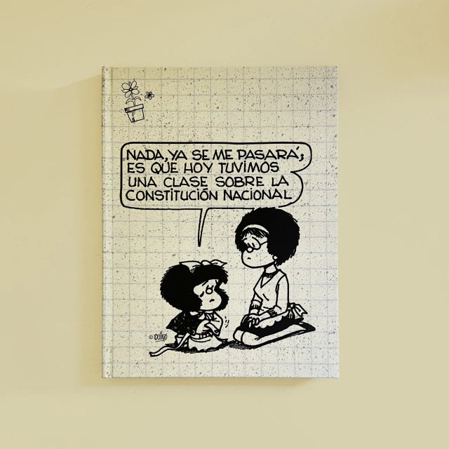 Imanías A5 Notebook with Various Designs - Classic Mafalda Back Cover - 48 Ruled Sheets