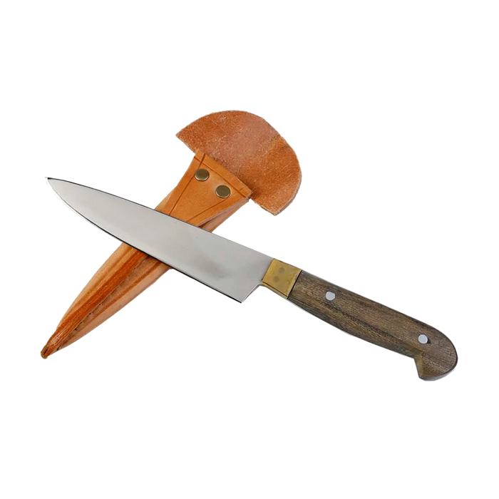 Handcrafted Argentine Tradition Knife - Stainless Steel & Wooden | Includes leather scabbard