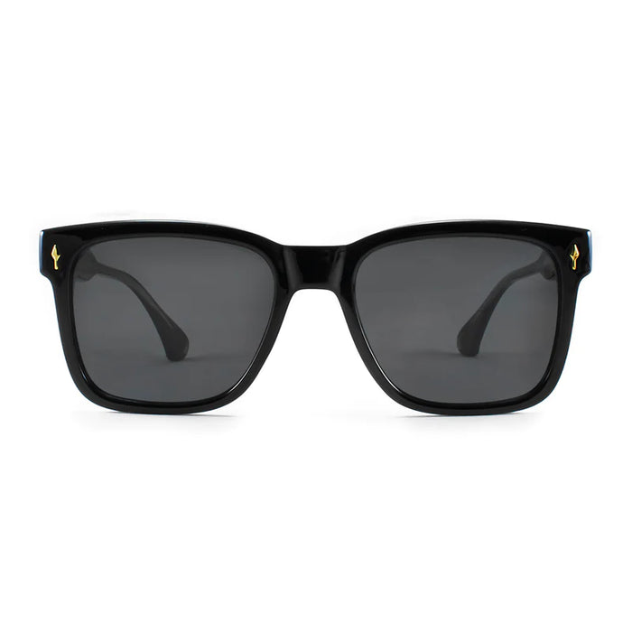 Infinit | Pampita's Stylish Prato Black Carey Sunglasses - Gray Lens, UV Protection - Trendy Shades for Fashionable Sun Defense