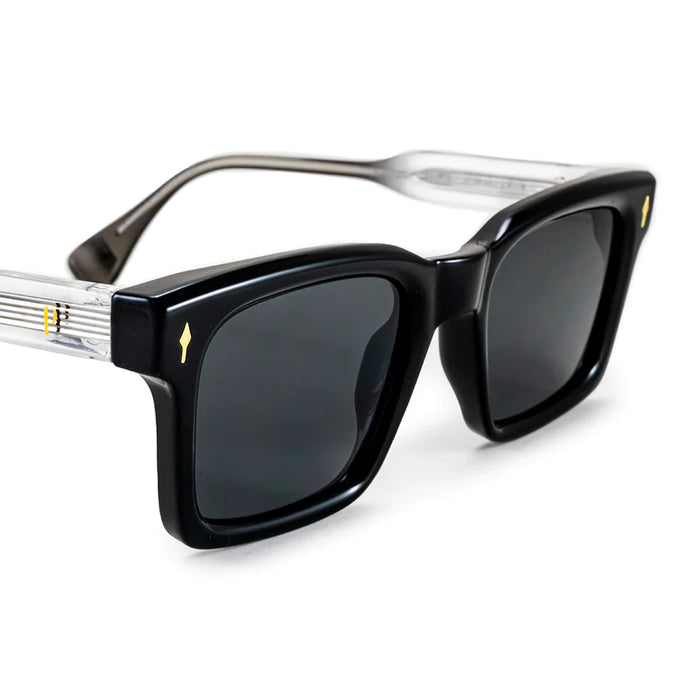 Infinit | Pampita's Trento Glossy Black Sunglasses - Stylish Gray Lens, UV Protection, Trendy Eyewear