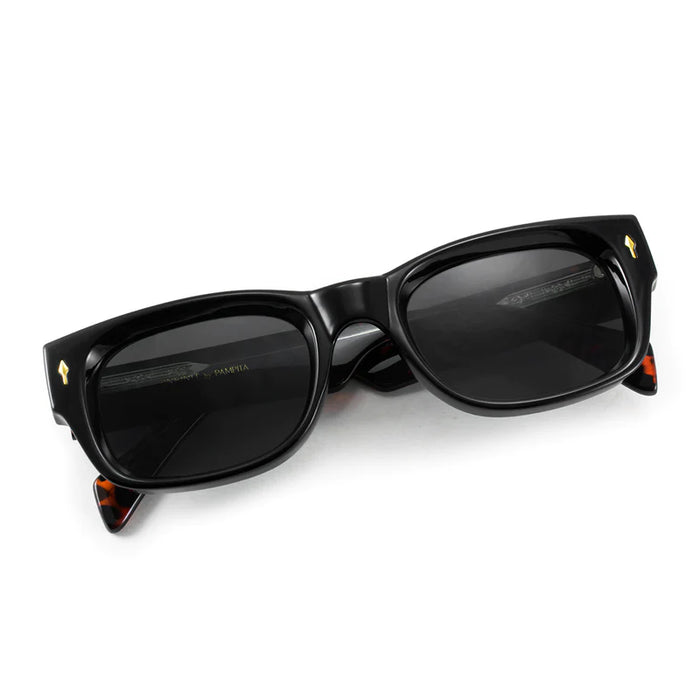 Infinit | Pampita's Veneto Black Carey Sunglasses - Stylish Gray Lens, UV Protection, Trendy Eyewear