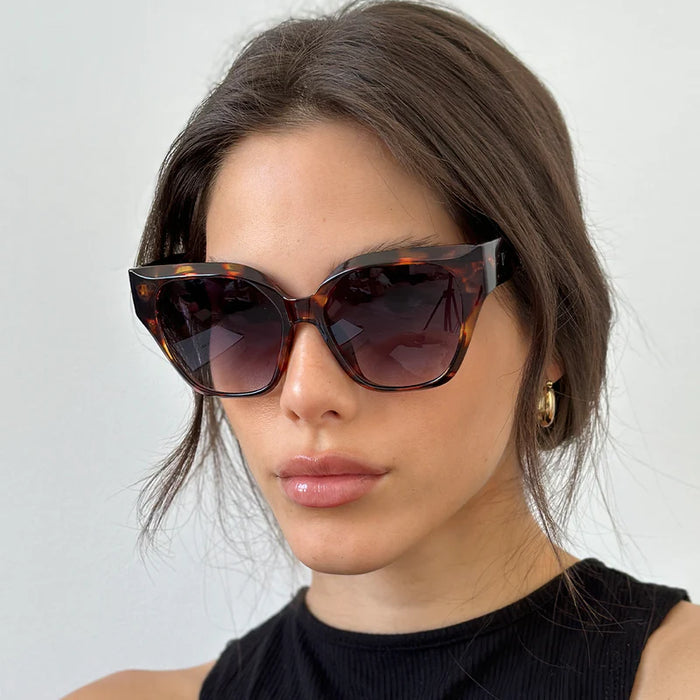 Infinit |  Pampita's Zurich Carey Sunglasses - Stylish Gray Degrade Lens, UV400 Protection, Trendy Eyewear