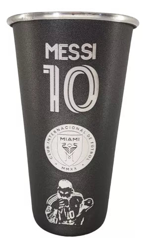 Inter Miami Messi 10 Engraved 1-Liter Aluminum Fernetero Jarra Vaso - Premium Quality