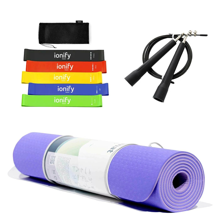 Ionify Combo Speed: Dualmat + Portamat + 5tretch + Speedjump - TPE 6mm - Complete Workout Set