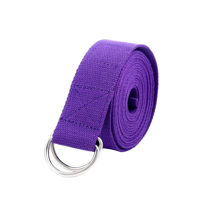Ionify D-Strap Yoga Stretching Belt - Cotton Pilates Accessories for Elongation