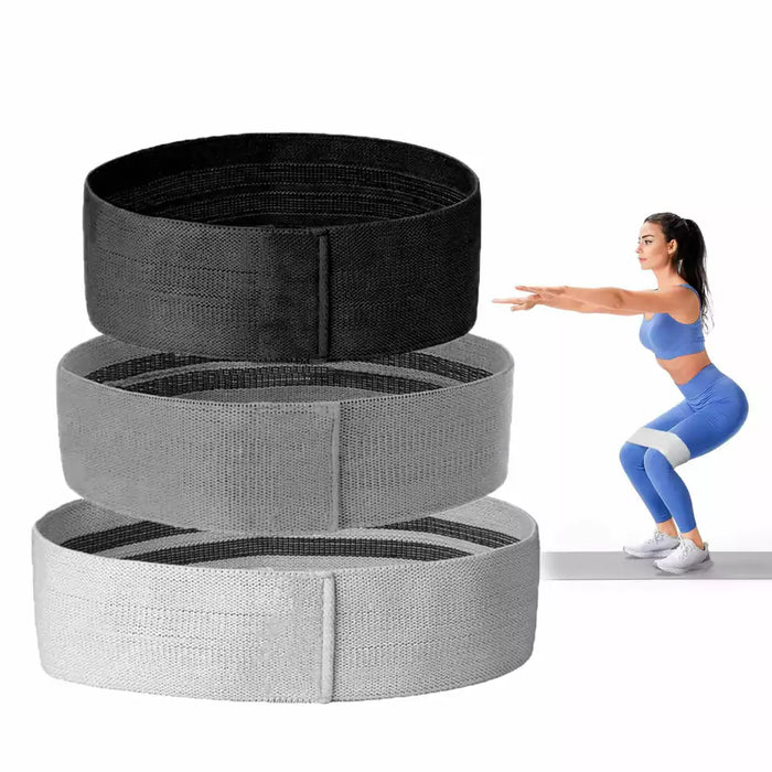 Ionify Set Kit 3 Fabric Hipbands for Glutes - Gray Hip Resistance Bands