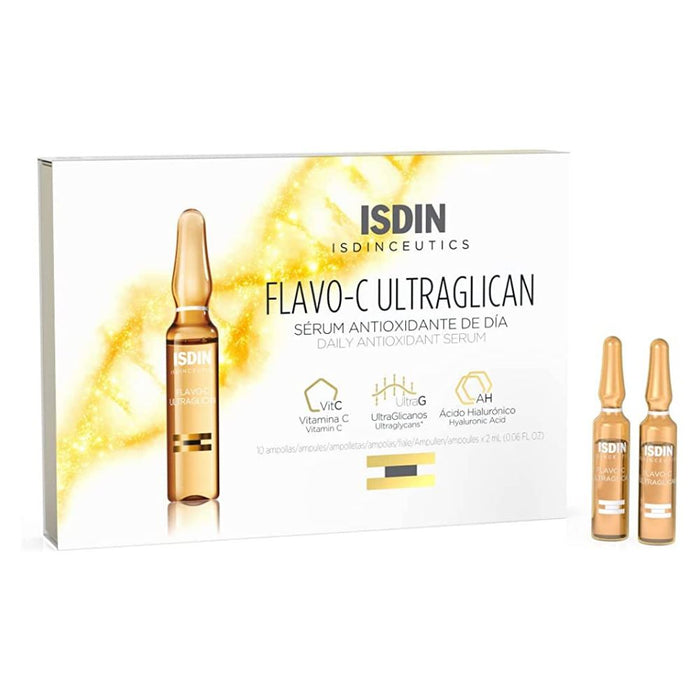 Isdinceutics Flavo C Ultraglican Anti-Aging Anti-Wrinkle Antioxidant Day Serum for Sensitive Skin Types (10 count)