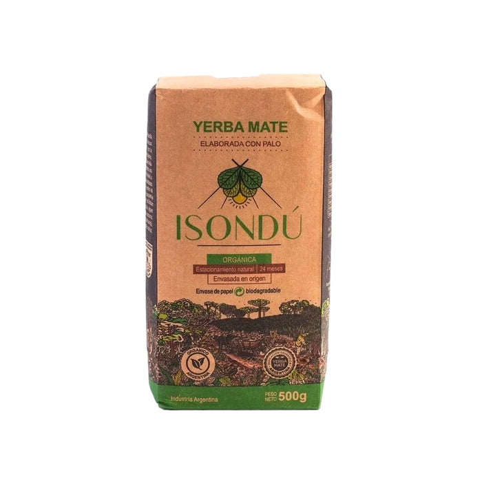 Isondú Certified Organic Premium Yerba Mate Con Palo, 500 g / 1,1 lb 