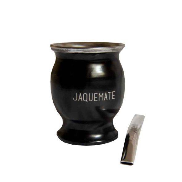JAQUEMATE Steel Mate With Free Flat Bombilla - Black Color