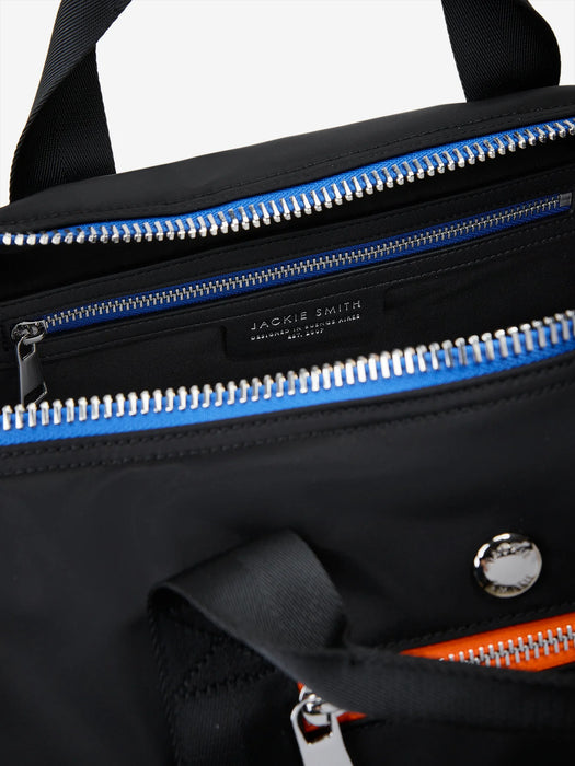 Jackie Smith - DEAR | Everyday Comfort and Practicality: Black and Coral Weekender Bag for Daily Use