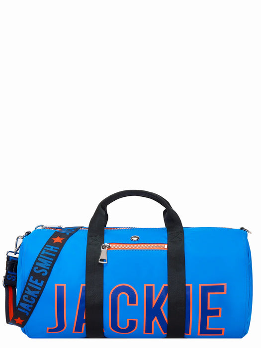 Jackie Smith - DEAR | Everyday Comfort and Practicality: Cyan and Coral Weekender Bag for Daily Use