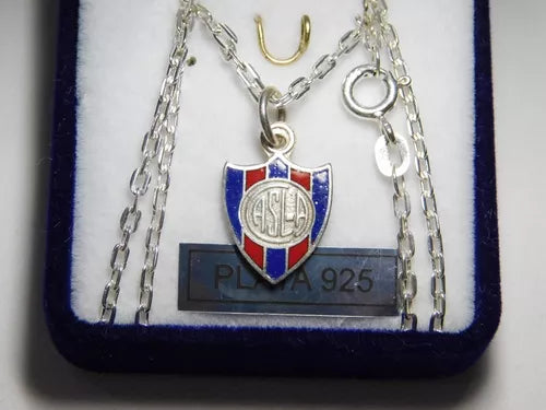 Jewelry Bávaro Exclusive: Sterling Silver Football Clubs Crest Enamel Set with Chain