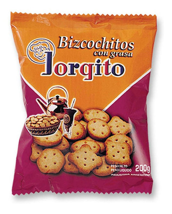 Jorgito Fat Biscuits Classic Flour Biscuits, 200 g / 7.1 oz bag (pack of 3)