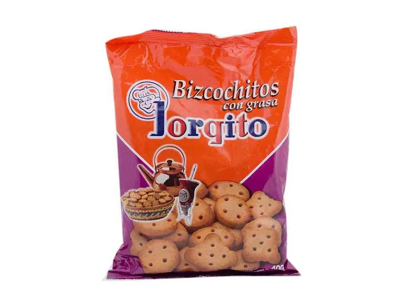 Jorgito Bizcochitos de Grasa Classic Flour Biscuits, 400 g / 14.2 oz bag (pack of 3)