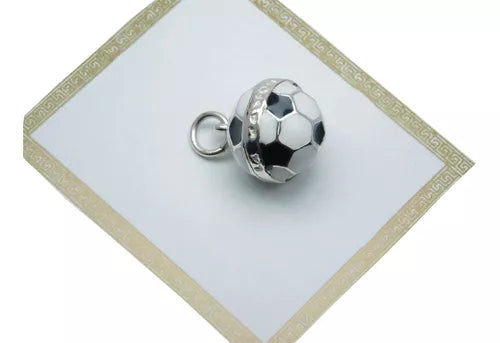 Joyas Bávaro - Sterling Silver 925 Enamel Soccer Ball Pendant