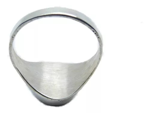 Joyas Bávaro Oval Seal Ring in 925 Silver and 18K Gold - Elegant Fusion of Precious Metals